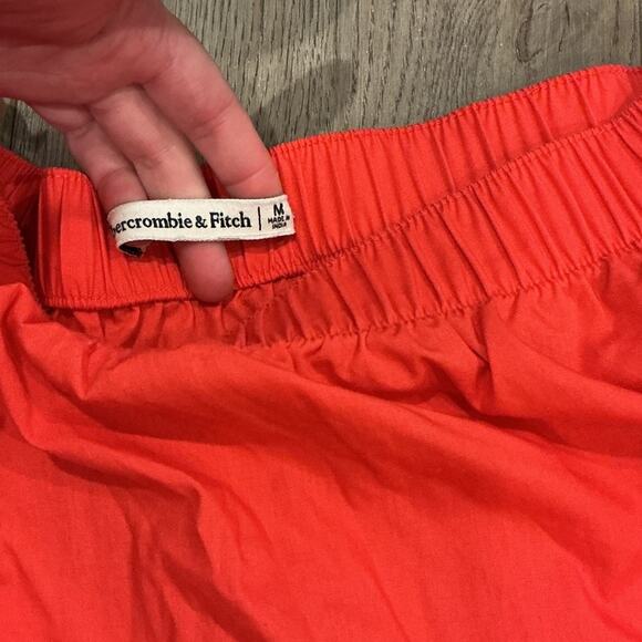 Abercrombie & Fitch Coral Orange A-Line Beach Boho Full Skirt Size Medium - Picture 2 of 9